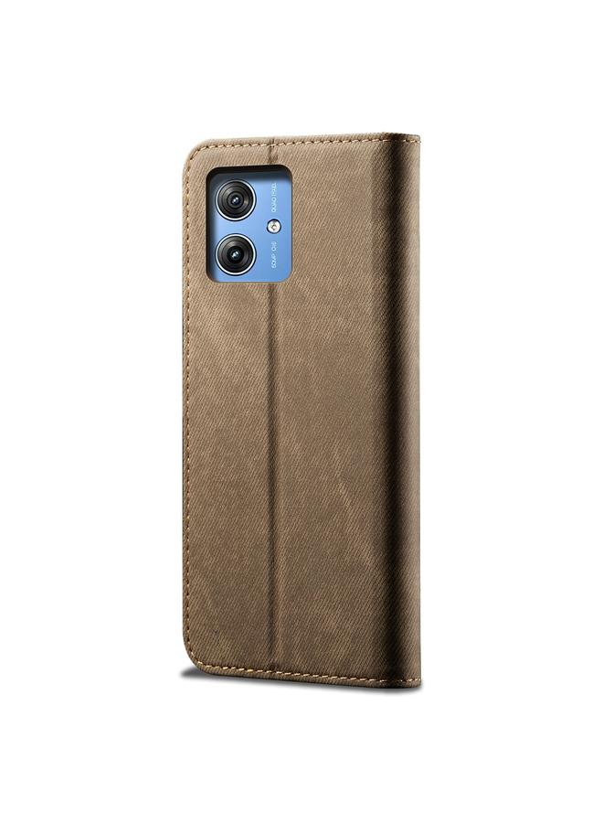 اس-توب جراب لهاتف Motorola Moto G54 Power 5G جراب هاتف جلدي قابل للطي من قماش الدنيم - Image 3