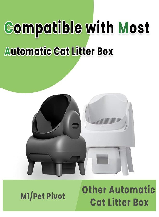 80 كيس فضلات قطط متوافقة مع NeakasaM1 و Pet Pivot Autoscooper 11 صندوق فضلات قطط ذاتي التنظيف مفتوح من الأعلى، 4 لفات من أكياس فضلات القطط (80 كيس) - Image 3