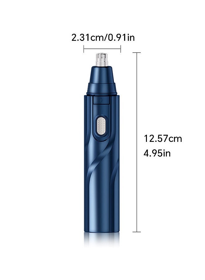 MAANGE Professional 4-in-1 Ear and Nose Hair Trimmer, Painless Eyebrow Facial Hair shaver kits for Men with Powerful Motor for Ear Beard Easy Cleansing (Blue)  - Image 2