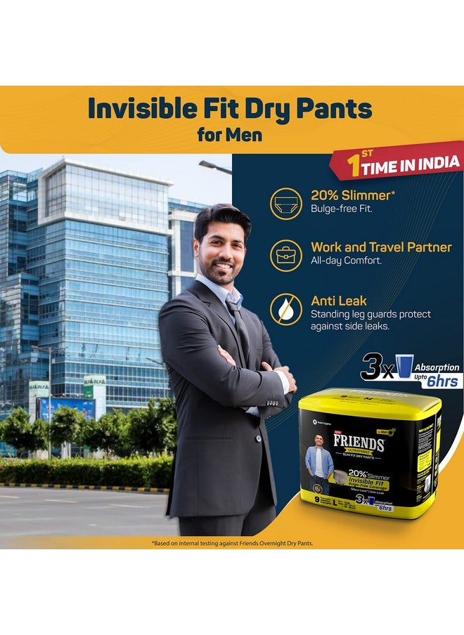 Friends UltraThins Slim Fit Adult Diapers (Dry Pants) for Men - Large - 9 Count - with thin design, grey colour, and anti-rash - Waist Size 25-48 Inch ;6 3.5-122 cm - pzsku/Z57B641EBA8D3FBBD0347Z/45/_/1737720760/3719e854-5391-49f8-af88-b9e74632ac20