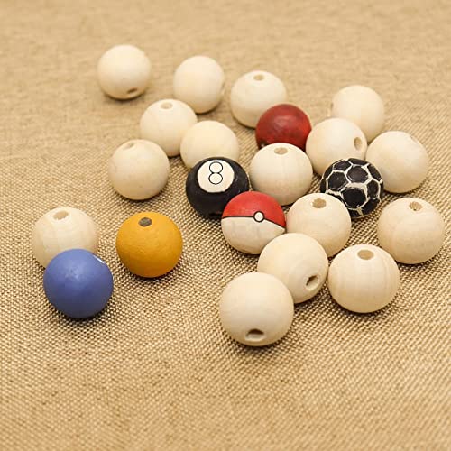 ecofynd 14mm, 75 Pieces Natural Wood Beads, Unfinished Loose Wood Beads for Craft Making, Home Décor, DIY Jwellery Making - Image 2