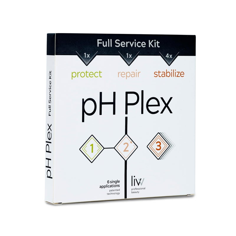 LIW pH Plex Full Service Kit - Protect, Repair & Stabilize Hair Care Treatment for All Hair Types - Use with Home Hair Color & Bleach Products - 1 Month Supply - Image 1