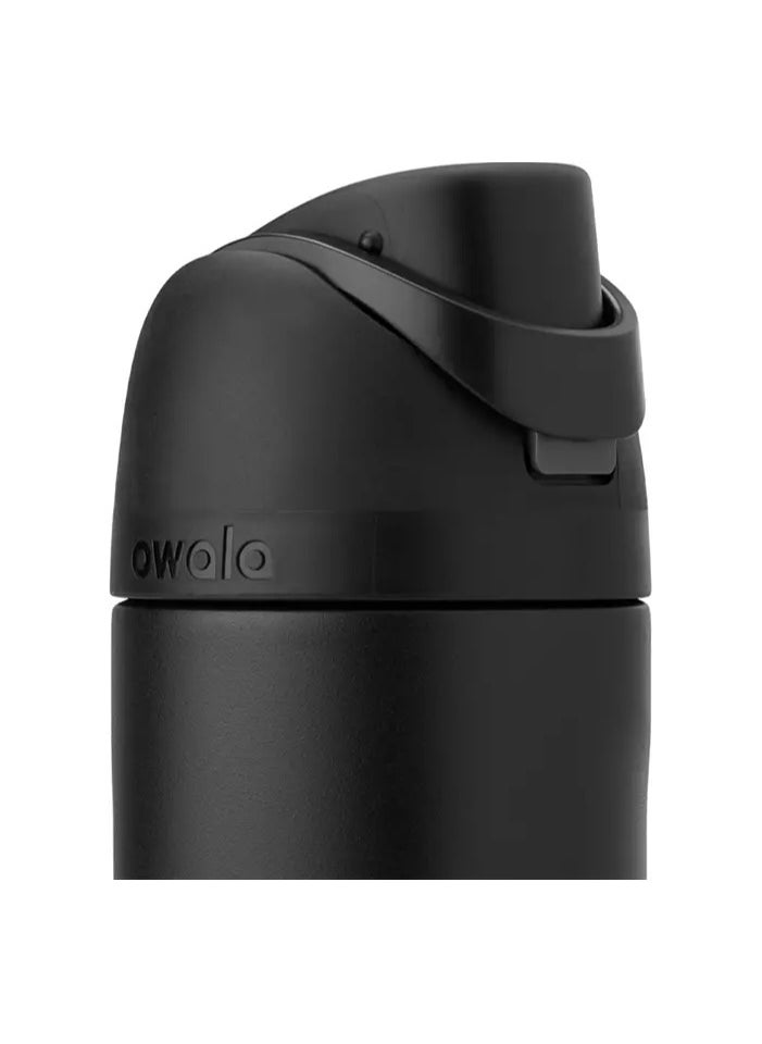 Owala - Original Owala 24oz BPA Free Insulated Stainless Steel Water Bottle with Free Sip Straw for Sports and Travel, Very Dark - Image 1