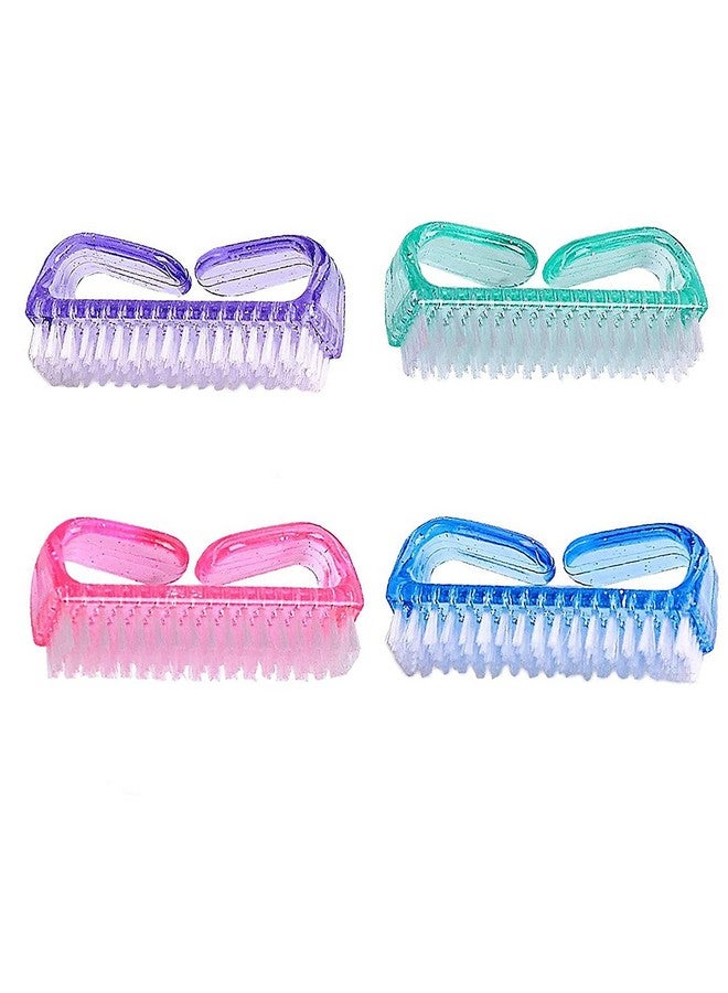 HeeYaa Handle Grip Nail Brush Fingernail Scrub Cleaning Brushes Fingernail Scrub Cleaning Brushes For Toes And Nails Cleaner Pedicure Brushes For Toes And Nails 4 Pack - Image 1