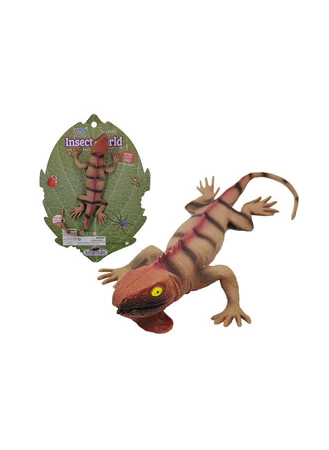 Galaxy Toys - Galaxy Realistic Frilled Lizard Animal Toy - 21-25 cm (Protect Wild Life Series/Insect World Series) with Touch Stimulation - Interactive Educational Toy for Kids, Perfect for Nature Enthusiasts and Wildlife Conservation - Image 1