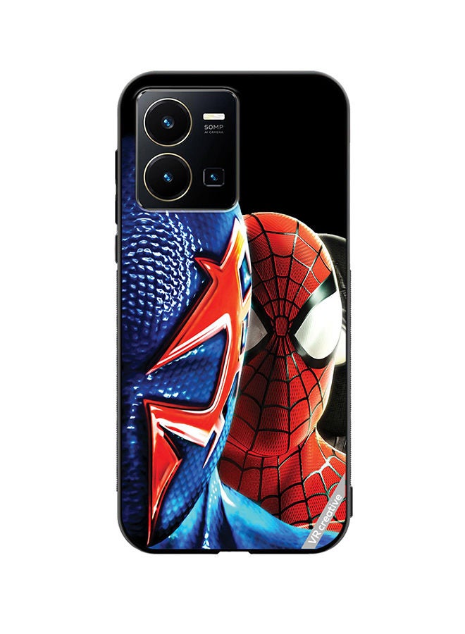 VR CREATIVE Protective Case Cover For Vivo Y35 Spiderman Design Multicolour