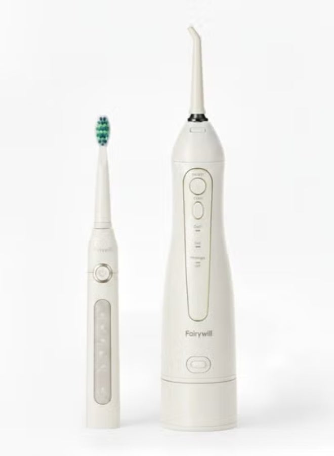 Fairywill Ultimate Clean Bundle Oral Care Combo – Electric Toothbrush & Cordless Water Flosser Set | 300ML Rechargeable Oral Irrigator with 3 Cleaning Modes, LED Indicators, Low Noise & Waterproof Design - Image 1