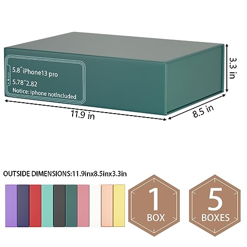 ROSTELACK Green Gift Box 119 x 85 x 33 with Magnetic Closure Lid Gifts Boxe for PresentsBridesmaid Gift BoxesCute BoxBirthday Gifts BoxeLuxury for Gift Packaging Magnetic Gifts Boxes for Wrapping Gift - Image 5