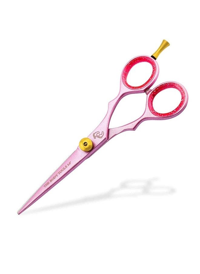 Haryali London - Hairdressing Scissors - Professional 5.5"" Hair dressing Scissors Hairdressers Hair Cutting Shears – Hair Cutting Scissors - for Men and Women with Adjustable Screw and Comb Pink - Image 1