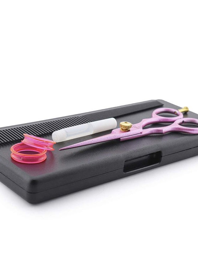 Haryali London - Hairdressing Scissors - Professional 5.5"" Hair dressing Scissors Hairdressers Hair Cutting Shears – Hair Cutting Scissors - for Men and Women with Adjustable Screw and Comb Pink - Image 1