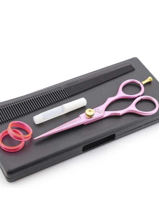 Haryali London - Hairdressing Scissors - Professional 5.5"" Hair dressing Scissors Hairdressers Hair Cutting Shears – Hair Cutting Scissors - for Men and Women with Adjustable Screw and Comb Pink - Image 1