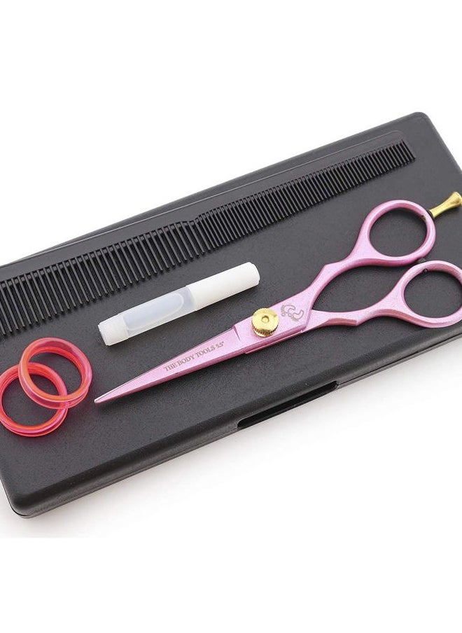 Haryali London - Hairdressing Scissors - Professional 5.5"" Hair dressing Scissors Hairdressers Hair Cutting Shears – Hair Cutting Scissors - for Men and Women with Adjustable Screw and Comb Pink - Image 1