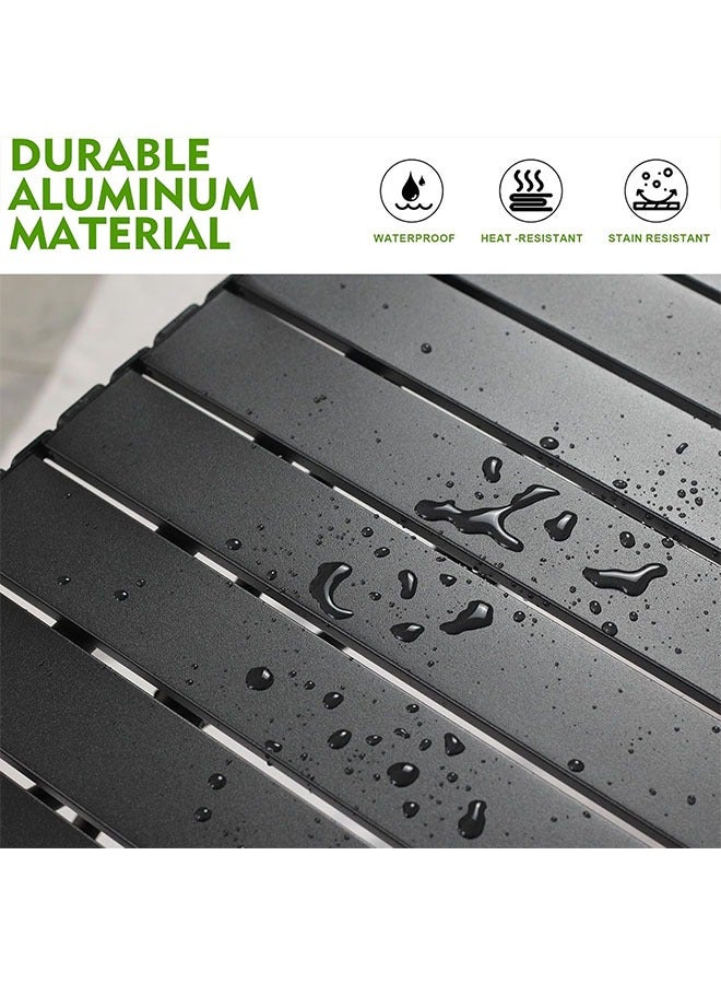 Beauenty Outdoor Camping Folding Table  Lightweight Folding Table with Aluminum Table Top and Carry Bag  Easy to Carry  Perfect for Outdoor  Picnic  Cooking  Beach  Hiking  Fishing（95×57×50cm） - Image 3