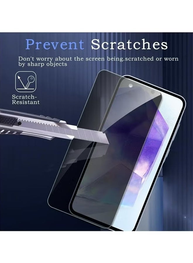 X-level Samsung Galaxy A56, 4 Screen protectors (3 Screen Privacy Films + 1 HD Film)and 1 Camera Lens Protector, HD Clear Screen Protetor Anti-Peeping Tempered Glass Screen Protector with Camera Lens Protector Compatible with Samsung Galaxy A56 - Image 2