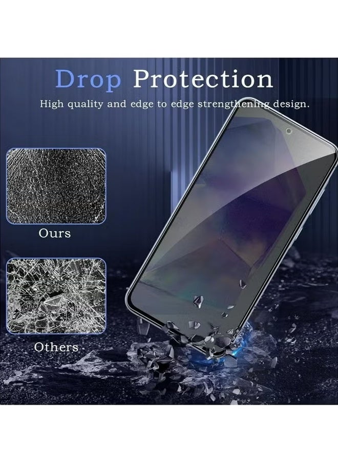 X-level Samsung Galaxy A56, 4 Screen protectors (3 Screen Privacy Films + 1 HD Film)and 1 Camera Lens Protector, HD Clear Screen Protetor Anti-Peeping Tempered Glass Screen Protector with Camera Lens Protector Compatible with Samsung Galaxy A56 - Image 3