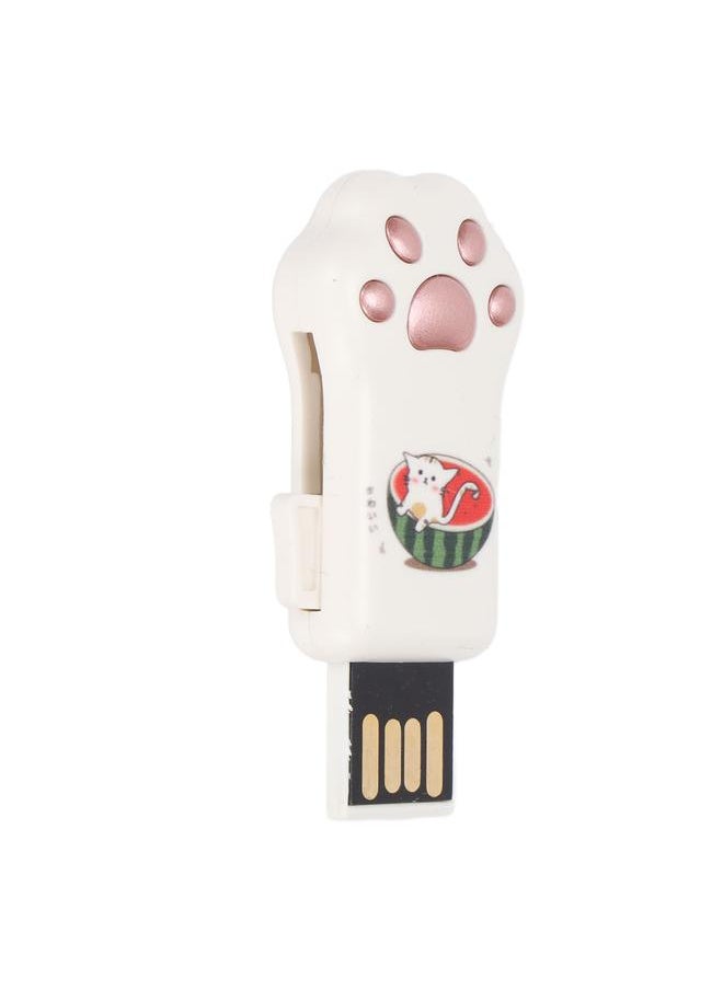 Thoraya Cute cartoon USB plastic cat claw USB personality creative mini gift USB rose gold watermelon cat claw 16GB  - Image 2