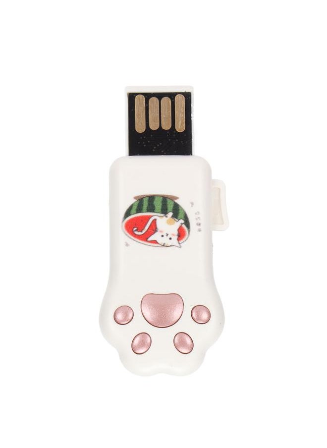 Thoraya Cute cartoon USB plastic cat claw USB personality creative mini gift USB rose gold watermelon cat claw 16GB  - Image 4