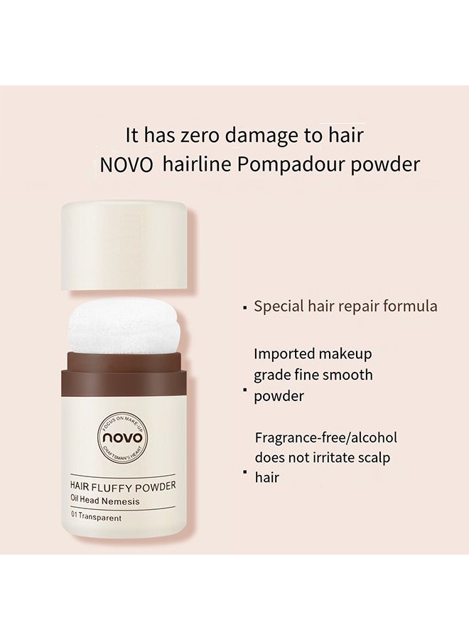 Novo Hairline Pomade Powder - Instantly Conceals Hair Loss, Hair Powder for Thin Hair, Root Touch Up Powder Hair Shadow Cover Hair Loss Instantly, Hairline Powder for Women Men, Root Touch Up Hair Powder (#02 Natural Brown) - Image 5