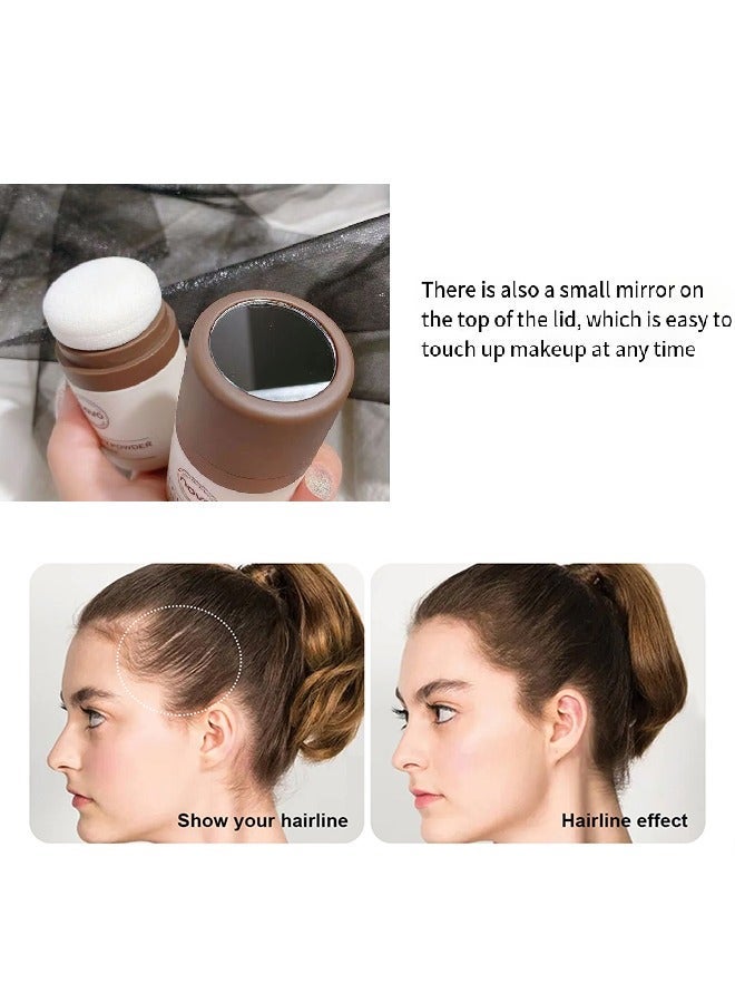 Novo Hairline Pomade Powder - Instantly Conceals Hair Loss, Hair Powder for Thin Hair, Root Touch Up Powder Hair Shadow Cover Hair Loss Instantly, Hairline Powder for Women Men, Root Touch Up Hair Powder (#02 Natural Brown) - Image 4