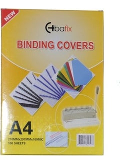 Bafix A-4 PVC Skin Cover 160 Micron Matte White (1 Pack of 100 Pieces) 