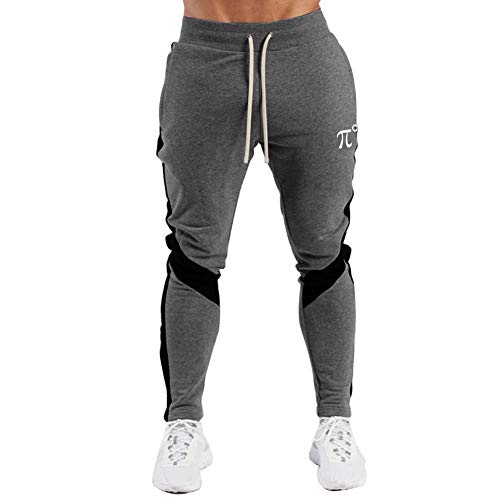 PIDOGYM Men's Track Pants,Slim Fit Athletic Sweatpants Joggers Trousers with Zipper Pockets Dark Grey - Image 2