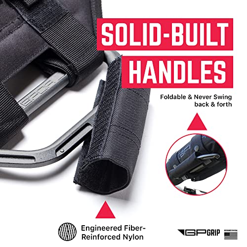 GPCA - GP Grip PRO Handle, Foldable Patented Aluminum Metal Grab Handles for Jeep Wrangler 4xe, JL, JT, JK, Sport, Sahara, Rubicon and Gladiator 4DR/2DR 2007-2023, 2 Packs, Aluminum - Image 5