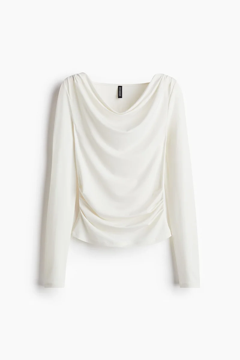 اتش اند ام Draped jersey top