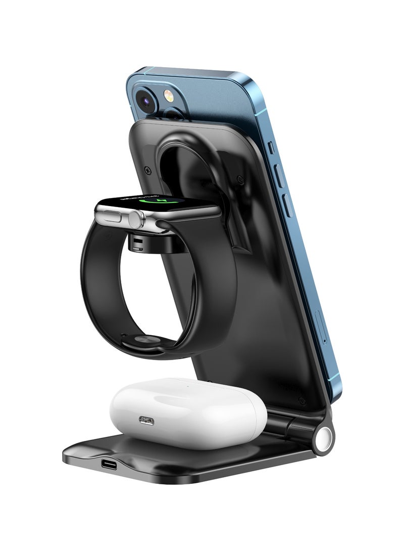 Cellairis 3 In 1 Multifunction Foldable Wireless Charger 15W Fast Charging, Ultra-Stable, Compatible with Wireless Charging enabled Smartphones, Smartwatch and Earbuds - Image 4