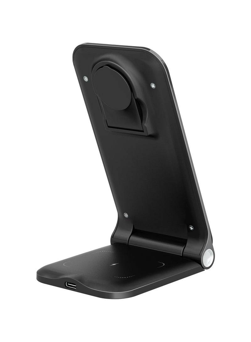 Cellairis 3 In 1 Multifunction Foldable Wireless Charger 15W Fast Charging, Ultra-Stable, Compatible with Wireless Charging enabled Smartphones, Smartwatch and Earbuds - Image 3
