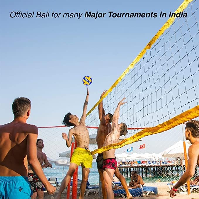 COSCO Leather Pasted Volleyball (Size 4), Multicolor - Image 5