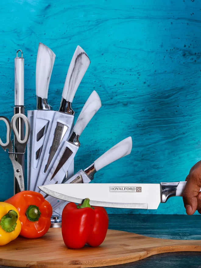 رويال فورد طقم سكاكين مطبخ  قطع مع حامل دوار