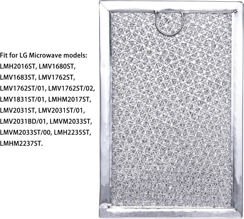 ChapLithe Grease Filter for LG Microwave LMV1683ST, LMV2031ST, LMV2031BD, LMHM2237ST, LMH2235ST, LMV1831ST, LMV1762ST, LMHM2017ST, LMH2016ST, LMV1680ST, Oven Filter Replacement 5230W1A012B.(2PACK) - Image 4