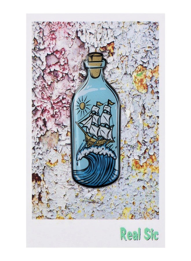 REAL SIC - Ship in a Bottle Enamel Pin - Sailing, Ocean, Nautical Lapel Pin for Hats, Jackets, Backpacks and Bags - Image 2