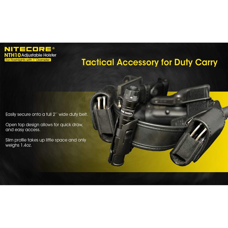 NITECORE NTH10 Adjustable Hard Holster for Flashlights with 1 inch Tube Diameter - Image 4