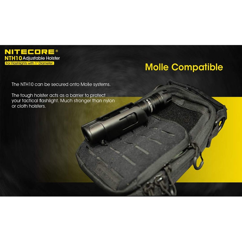 NITECORE NTH10 Adjustable Hard Holster for Flashlights with 1 inch Tube Diameter - Image 5