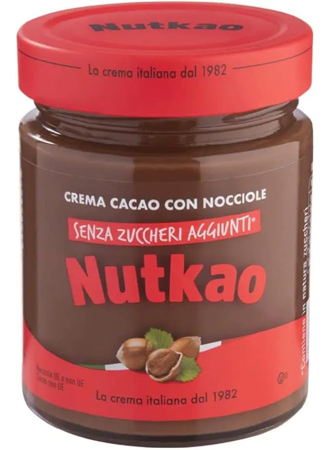 Nutkao كريمة البندق والكاكاو بدون سكر مضاف - 350g - Image 1