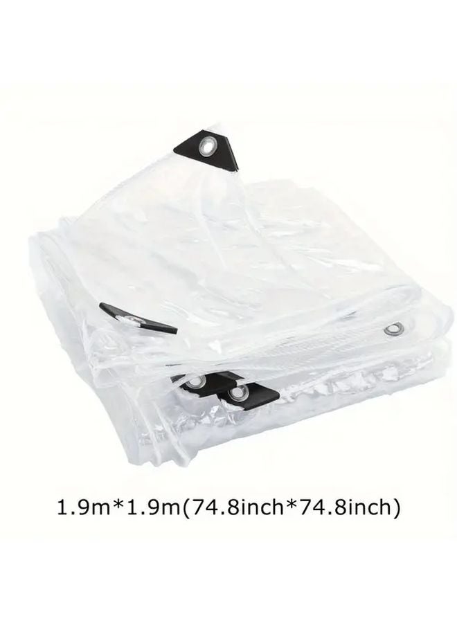 فيلم بلاستيكي من البولي فينيل كلوريد الشفاف الثقالبحبل الملابس 74.8 × 74.8 بوصةمقاوم للعوامل الجوية في الهواء الطلق - Image 1
