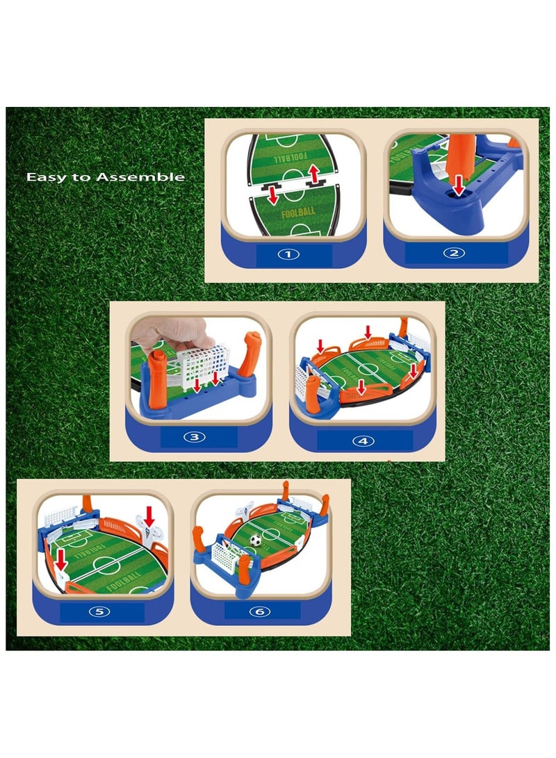 Mini Table Soccer Game, Football Table Interactive Game with 4 Footballs, Table Top Foosball Desktop Sport Board Game for Adults Kids Family Game Night Fun  - Image 4