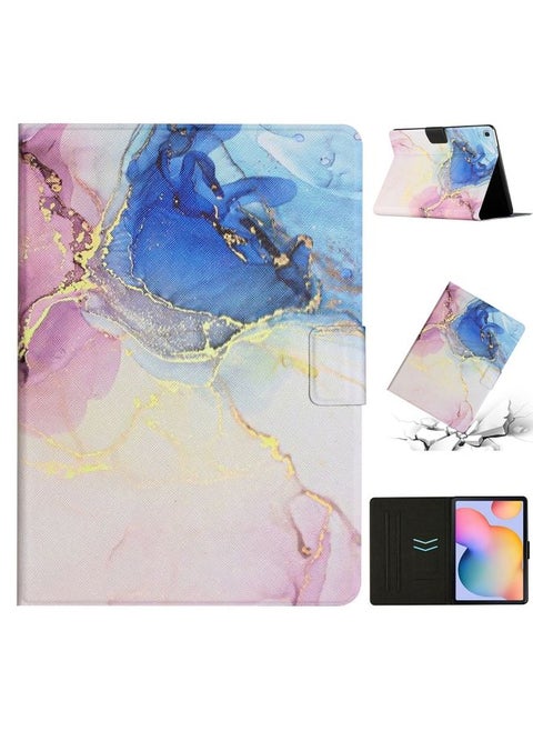 Case Cover For Samsung Galaxy Tab A7 10.4 2020 T500 Marble Pattern Smart Leather Tablet Case Pink Blue