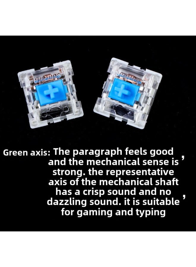 OUTEMU/High Special Axis Mechanical Keyboard Axis Switch Green Axis Black Axis Tea Red Mute Axis Guest Hot Plug-Color:Gao Special Green Axis - Image 1