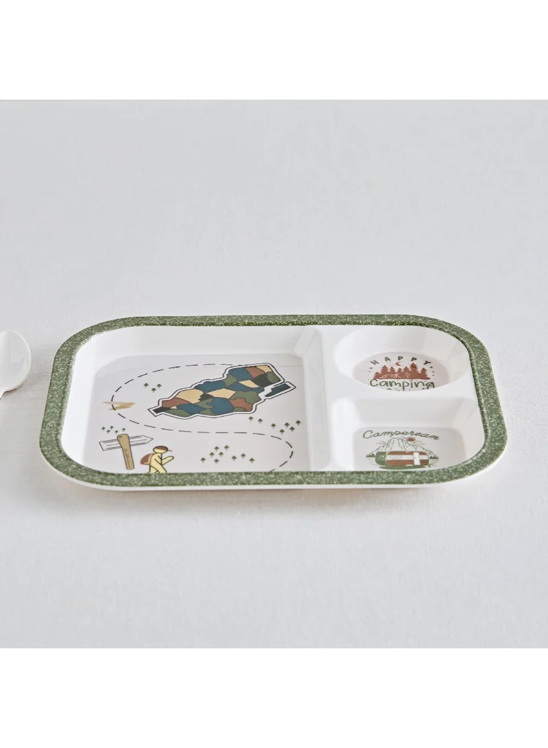 Home Box Joy Adventurer Trinity Melamine Camping Partition Plate 28 x 21 cm