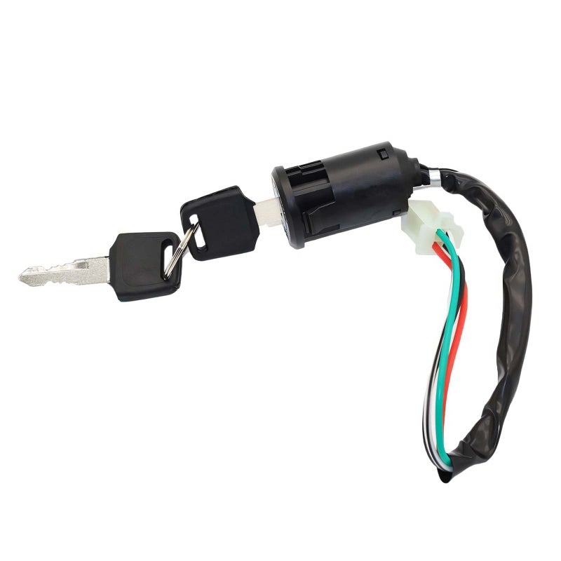 SUPAOSPG Ignition Switch with Keys 4 Wire for 50cc 70cc 90cc 110cc 125cc 150cc 200cc 250cc Taotao Buyang Coolster Kazuma Sunl Chinese ATV, Apollo Dirt & Quad Bike Go-Kart Motorcycle Switch - Image 1