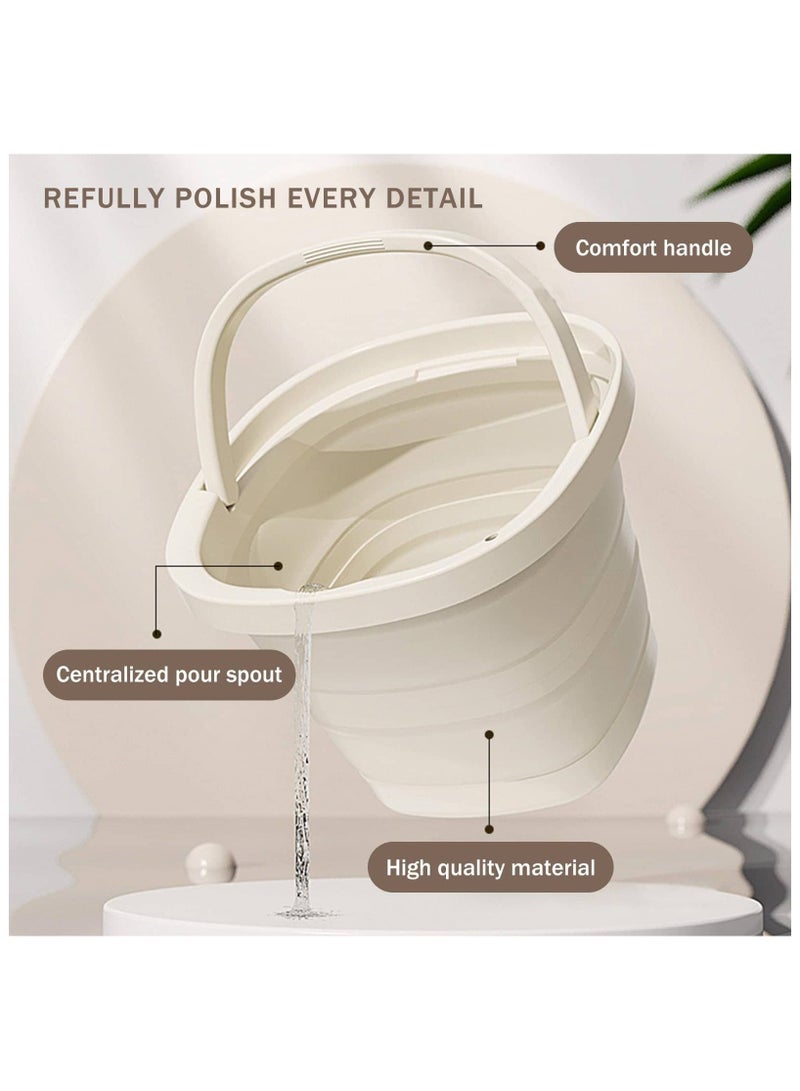 Anmi Collapsible Buckets (2.6 Gallon/10L Each), 2-Pack,Foldable Rectangular Design with Reinforced Handles, Space-Saving Storage for RV Travel, Camping, Car Wash, Fishing, Beach & Household Cleaning - Image 4