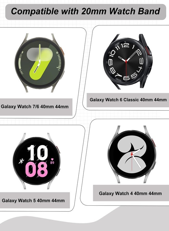 EACHE Stainless Steel Mesh Watch Band Compatible with Samsung Galaxy Watch 4/5/6/7, Black Mesh Strap for Men & Women - Image 3