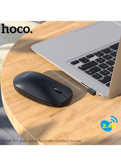 hoco. HOCO GM15 Business USB Wireless Computer Mouse-- 2.4G Dual-Channel with Comfortable Design and Smooth Tracking with PC, Mac, Laptop and Tablets - Black  - Image 5