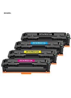 ECARES ECARES®207A Compatible Toner Cartridge W2210A W2211 W2212 W2213 Color Laserjet Pro M255nw M255dw MFP M282nw M283fdn M283fdw Printer (Multicolor)  - Image 1