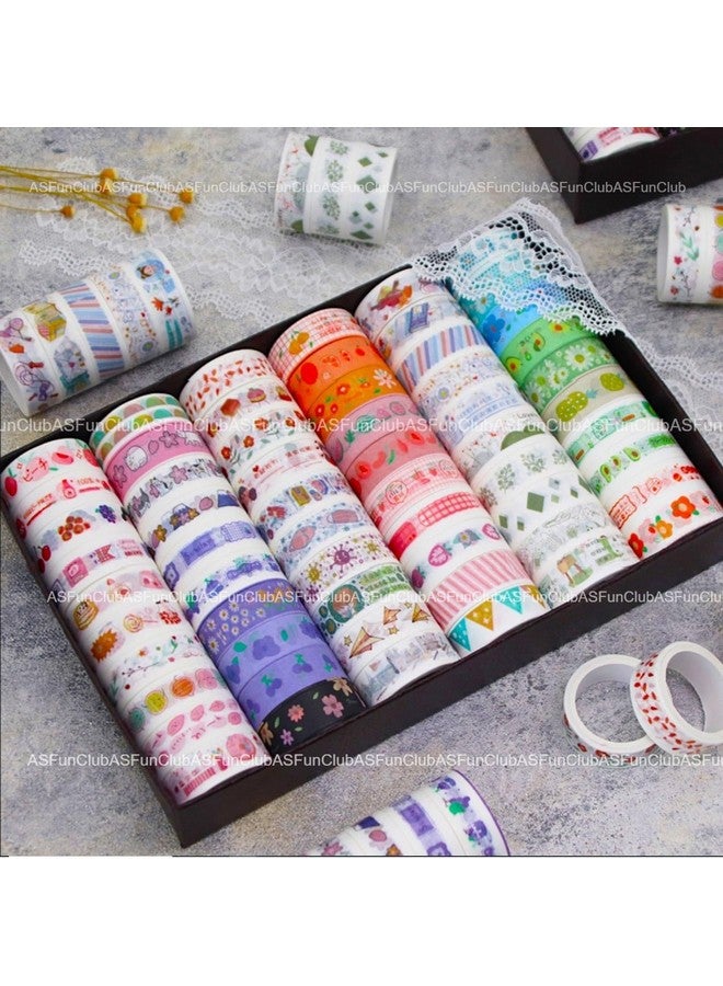 ASFunClub FunClub Washi Tape Set Cute Unicorn Washi Tape Decorative Masking Tapes for DIY Crafts Arts Scrapbooking Bullet Journal Planners,Return Gift Set,Stationary Items Stationary set-Random Color- 30ROLLS - Image 1