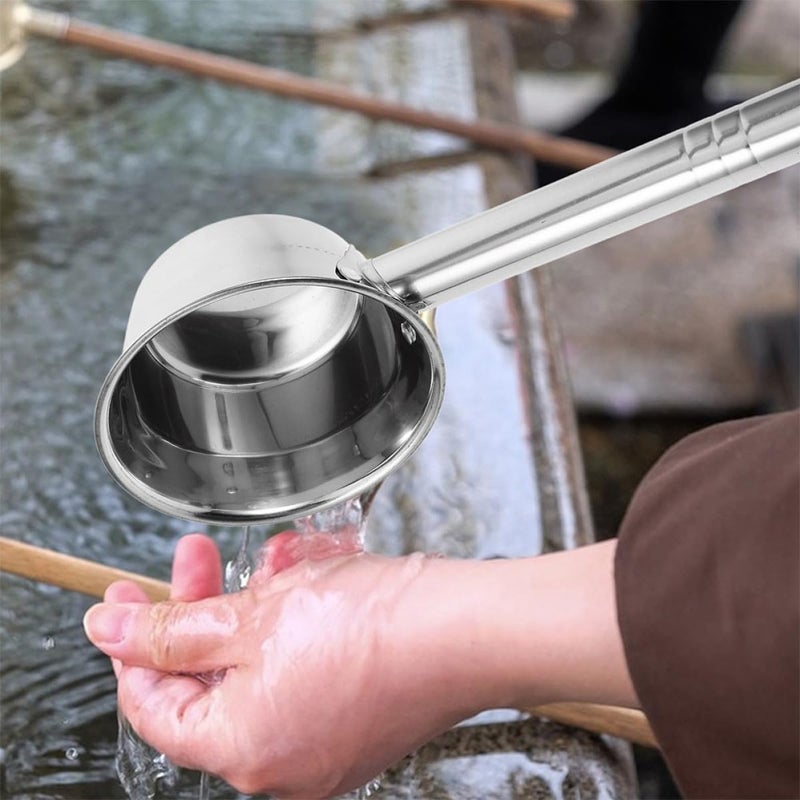 Long Handle Stainless Steel Water Ladle and Soup Dipper, 25x16cm Flat Bottom Kitchen Scoop for Serving and Canning, Sturdy Cooking Utensil for Household and Outdoor Use - Image 4
