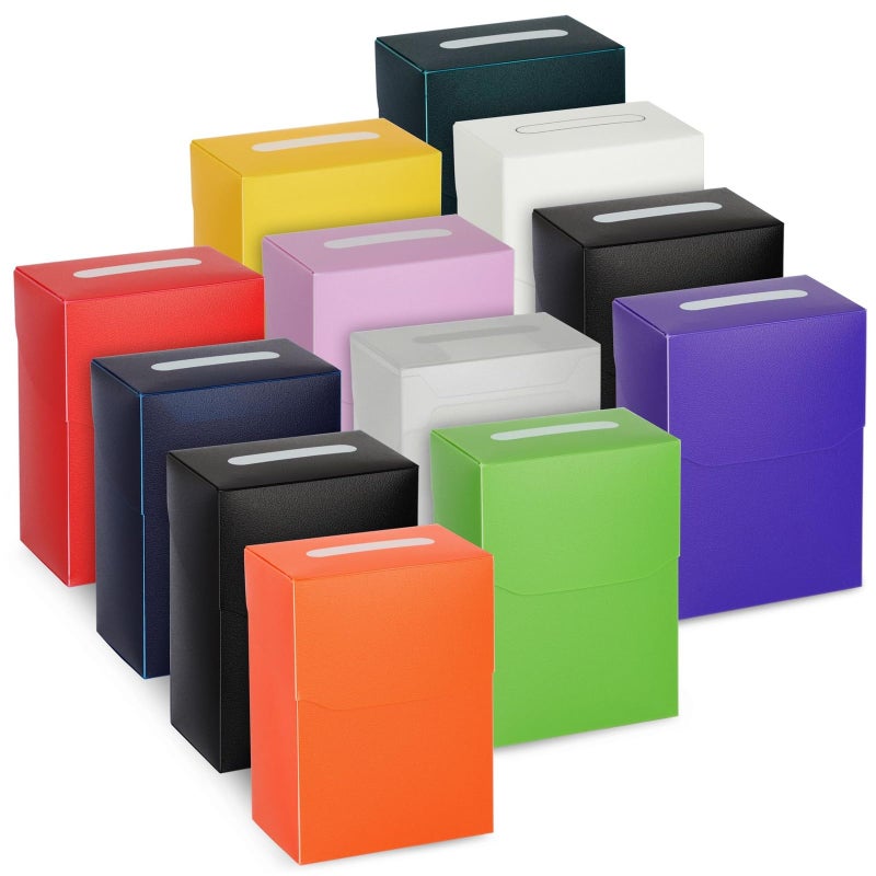 Okuna Outpost Deck Boxes with Dividers - Trading Card Storage Box & Organizer - Bulk Plastic Cases for Baseball & Game Cards - 2.88 x 1.88 x 3.88 in, Multicolor, 12-Pack - Image 4