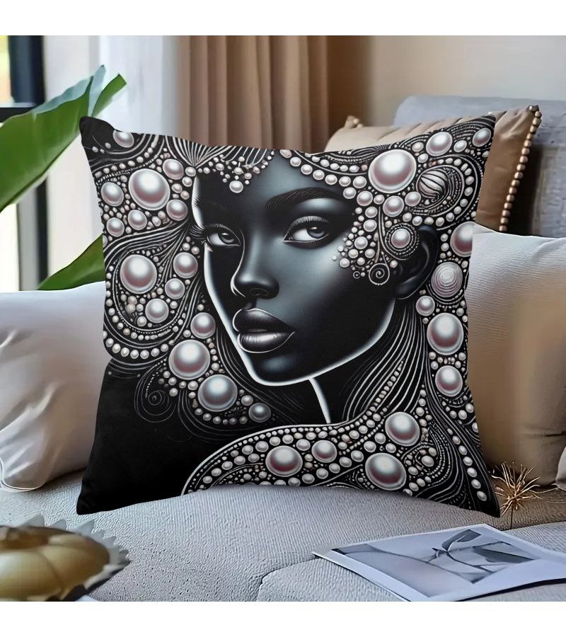 1PC Decorative Pillow Cover 18x18 Inch Polyester Soft Cushion Cover Zippered Machine Washable Suitable For Bed Sofa Leisure Chair Holiday Home Decoration Double Sided Printing No Pillow Core - Image 2